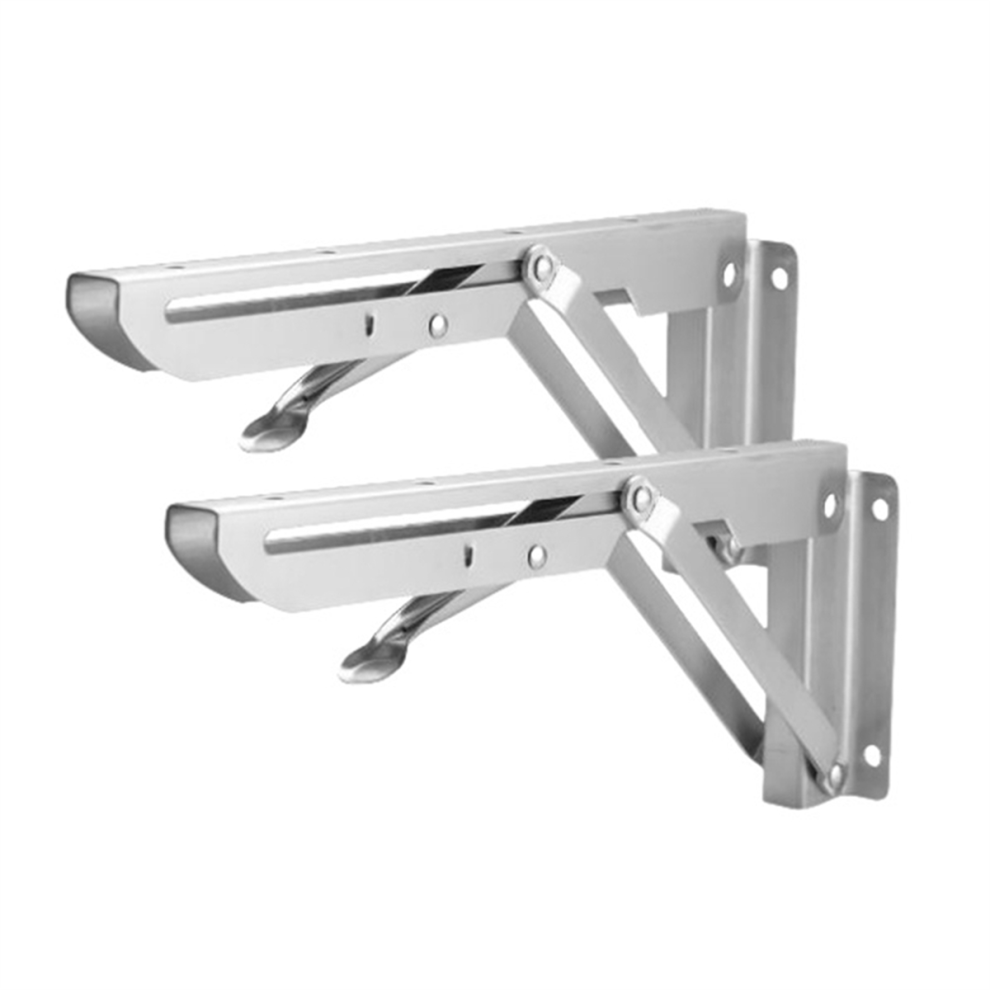 Stainless Steel Folding Angle Bracket Triangle Shelf 18Inch 4851507267108