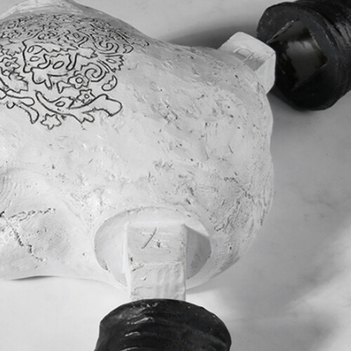 Ox- Wall Hanging Sculpture Skull Bull Statue Retro Decorative 2