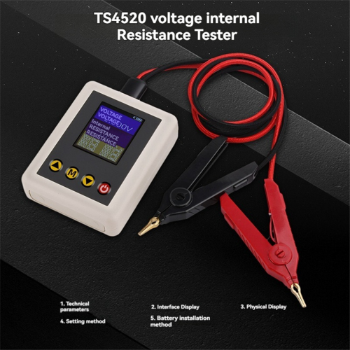 Testador de Resistência de Tensão TS4520 TFT de 1,77 polegadas com Clipe Kelvin 1