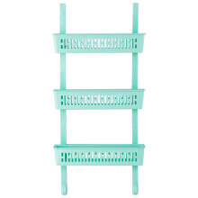 (Green) Wall Mounted Side Refrigerator Rack 3 Layer Shelf Kitchen Storage Rack