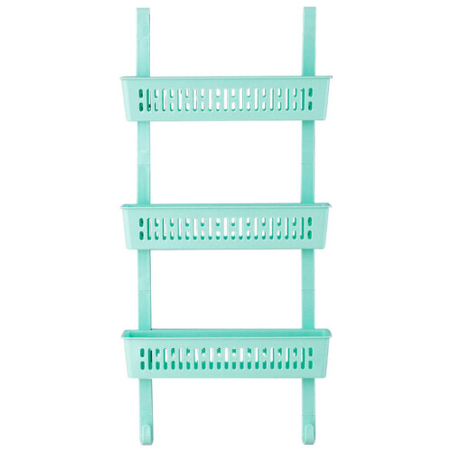 (Green) Wall Mounted Side Refrigerator Rack 3 Layer Shelf Kitchen Storage Rack