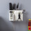 (Blue) Creative Multifunction Kitchen Storage Organization Drain Chopstick Cage Wall Mounted Spoon Fork Racks Holder 7