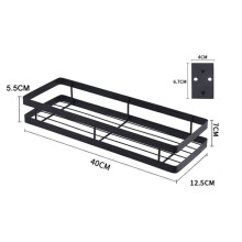 (Type A) Kitchen Wall Shelf Storage Organizer Shelf Spice Rack Punch Free Storage Rack