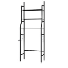(Black) 3 Tier Kitchen Storage Rack Over Toilet Bath Laundry Washing Machine Towel Shelf