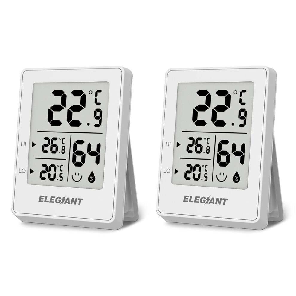 Greenzech White (White) Digital Indoor Hygrometer Thermometer Rome Temperature Humidity Sensor Monitor C/F