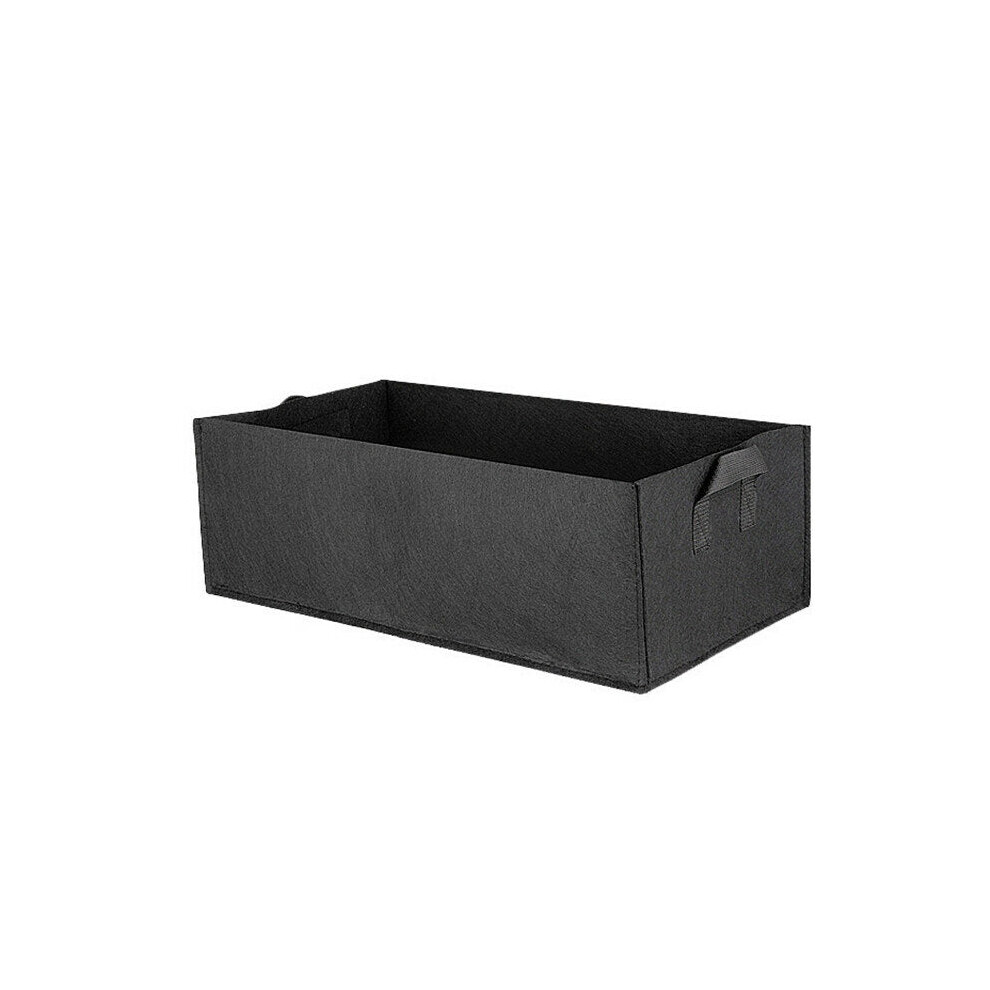 (Black) Garden Planting Grow Bag 150x60x20cm Fabric Potato Tomato Planter Outdoor Box