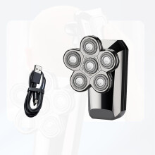 (Single machine) 8 in 1 Waterproof 6 Heads Electric Shaver LED Cordless Rechargeable Beard Razor Hair Trimmer