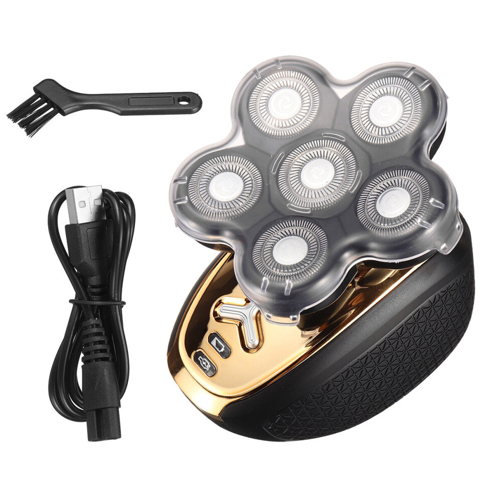 Greenzech (Shaver+Cable+Brush) 8D Floating Heads Electric Shaver Ipx6 Waterproof Dry Wet Dual-Use Electric Razor Anti-Pinch Cordless Rechargeable Electric Shave