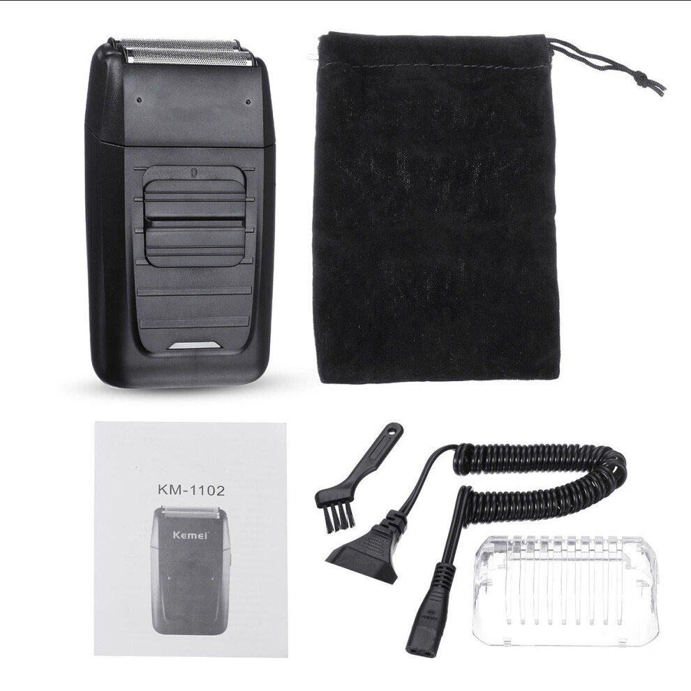 Greenzech Black Hair Trimmer Rechargeable Men Electric Dual Blade Reciprocating Shaver Trimmer