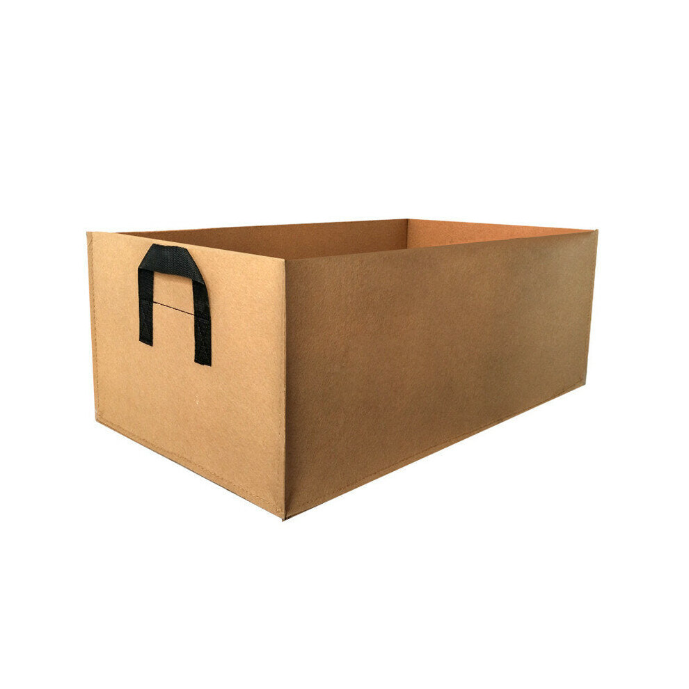 (Khaki) 40X30X20cm Grow Bag Planter Vegetable Tomato Potato Carrot Garden Planting Bag