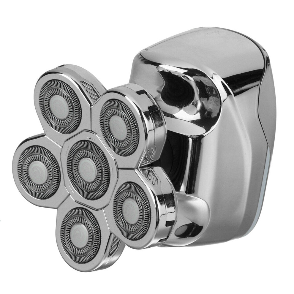 Greenzech Silver (Silver) 6D Independent Floating Heads Electric Shaver Smart Travel Lock Led Display Electric Shaver Ipx6 Waterproof Usb Charging Electric Shaver