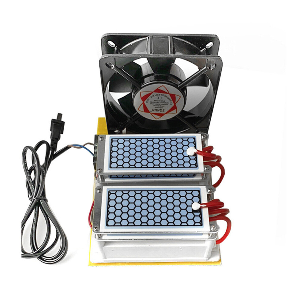 (US Plug) 110/220V Portable 20g Ozone Generator Integrated Ceramic Ozonizer Disinfection Deodorizer With Fan