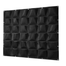 (Black) 36 Pockets Vertical Flower Growing Planting Bag Wall Hanging Pot Garden Planter