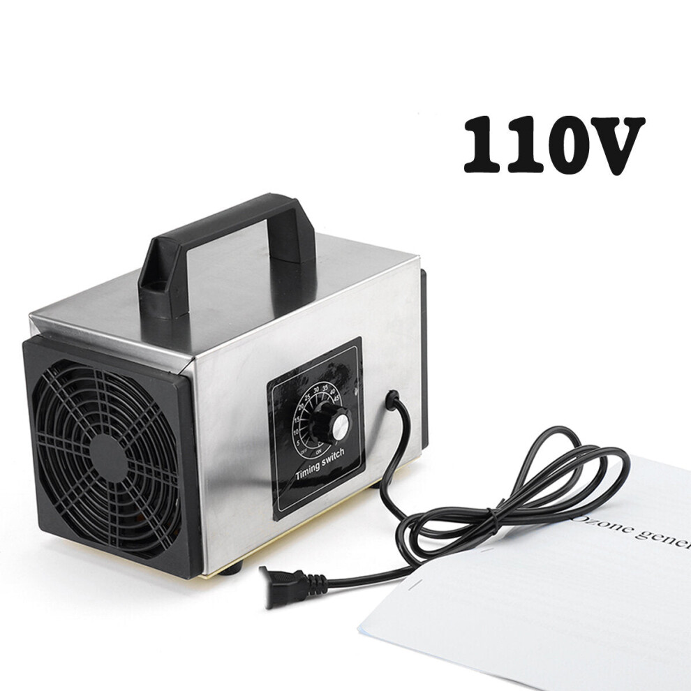 (110V) 2000mg/h Ozone Generator Machine Food Industrial Purifier Smoke Odor Air Cleaner Air Purifier
