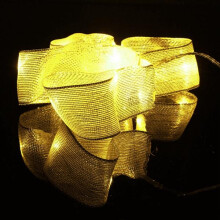 (Warm White) 1M 10 LED Ribbon String Fairy Light Battery Powered Party Xmas Wedding Decoration Lamp