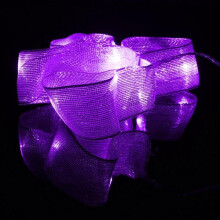 (Purple) 1M 10 LED Ribbon String Fairy Light Battery Powered Party Xmas Wedding Decoration Lamp