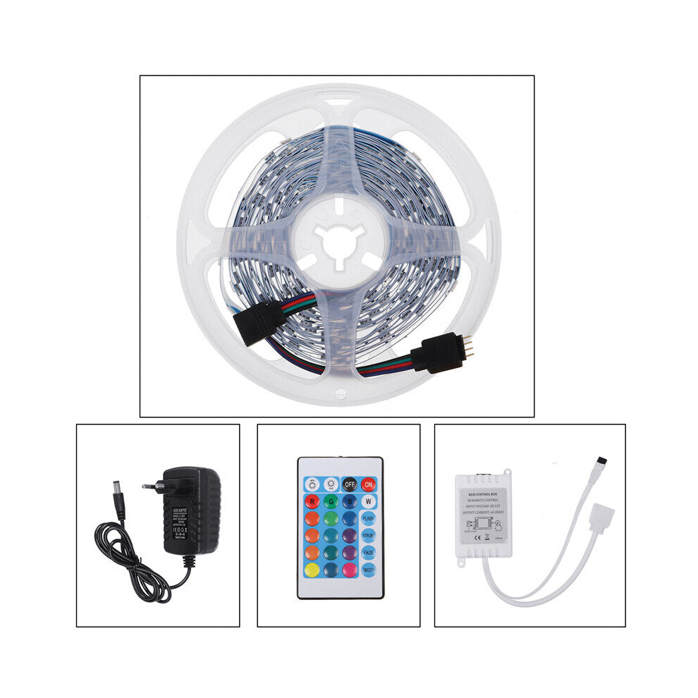 (24 Keys Controller, EU Plug) RGB LED Light Strip with 24/44Key Remote Controller 5050 SMD Cuttable Linkable Christmas Decorations Clearance Christmas Lights
