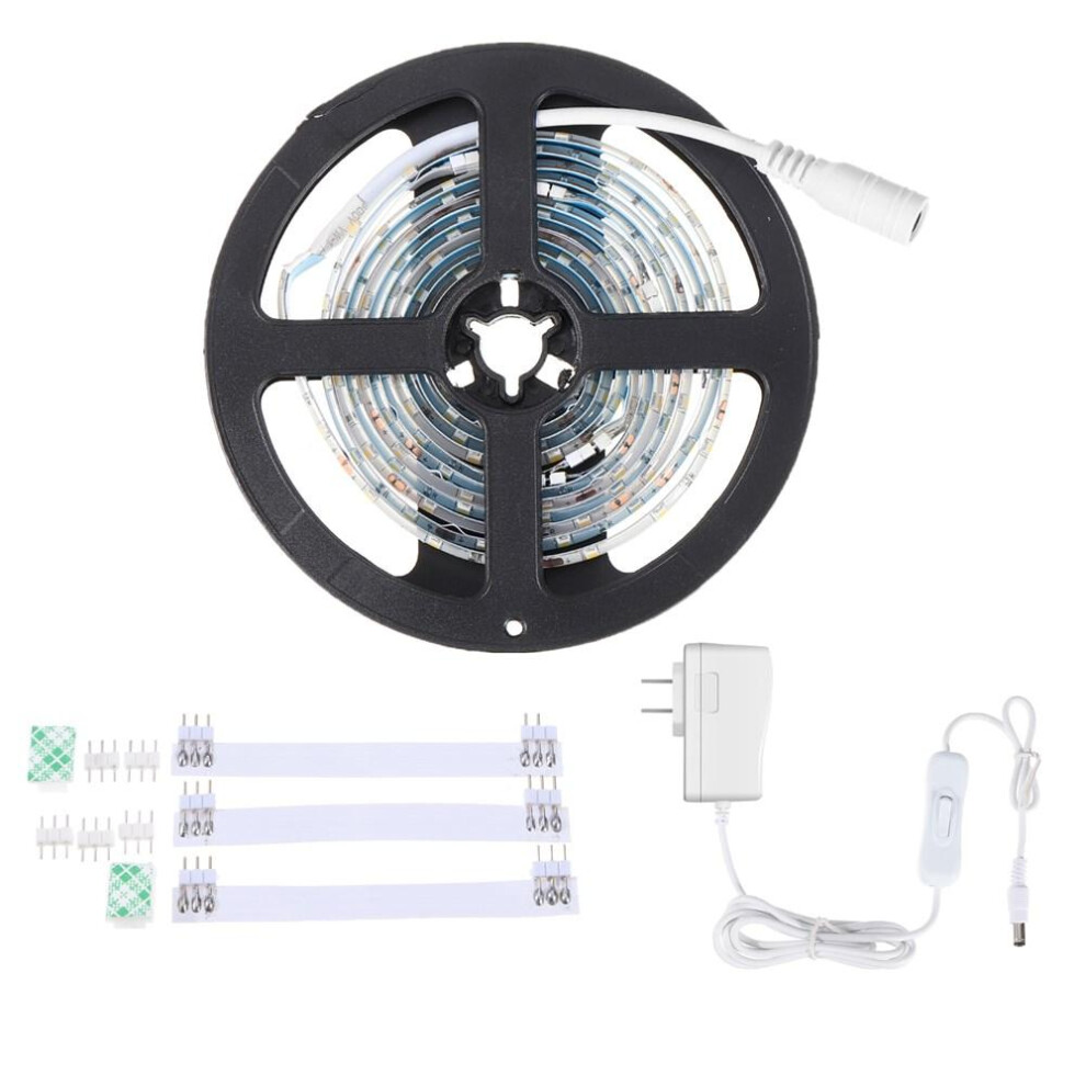 (Cool White) 4PCS 50cm SMD3528 LED Cabinet Strip Light TV Backlight Indoor Outdoor Lamp DC12V with US Power Adapter