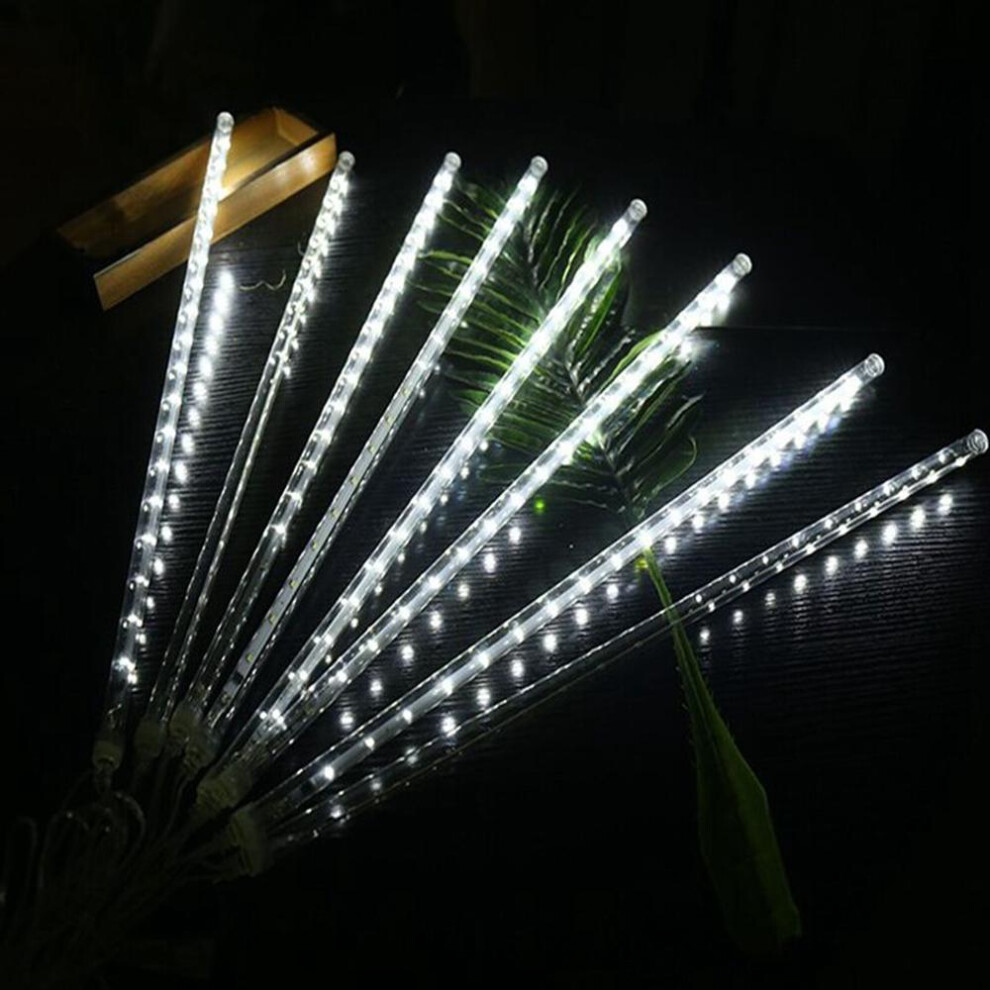 (Pure White, EU Plug) AC110-240V 50CM Waterproof IP65 180LED Meteor Shower Rain 5 Tubes String Light Holiday Party Christmas Outdoor Decor-image-OPC-PGKP7ZC-NEW