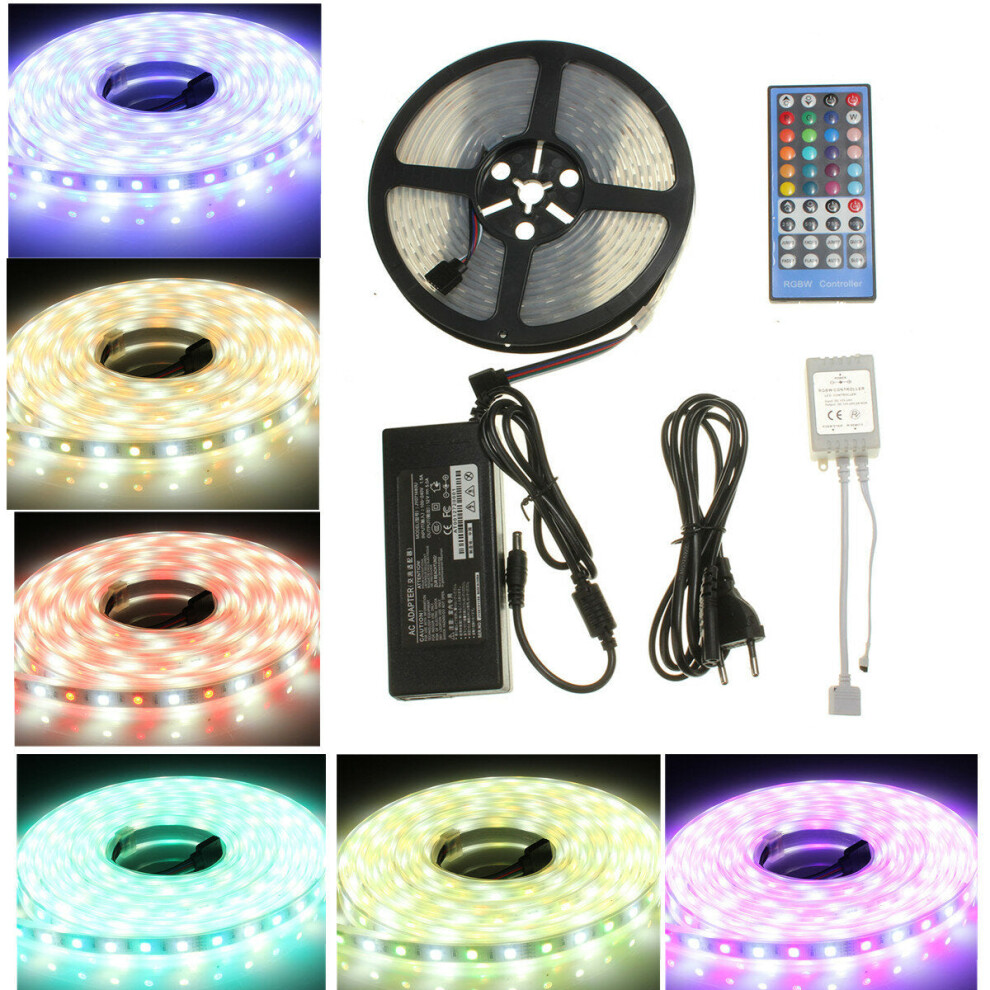 5M 300LED RGB+Warm White Flexible RGBW LED Strip Kit with 40-Key Remote Control