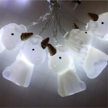 (White) Battery Powered 1.7M 10LEDs Unicorn Indoor Fairy String Lights For Wedding Christmas