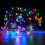 (Blue) Battery Powered 10M Waterproof Copper Wire Black Shell Fairy String Light For Christmas Wedding 8