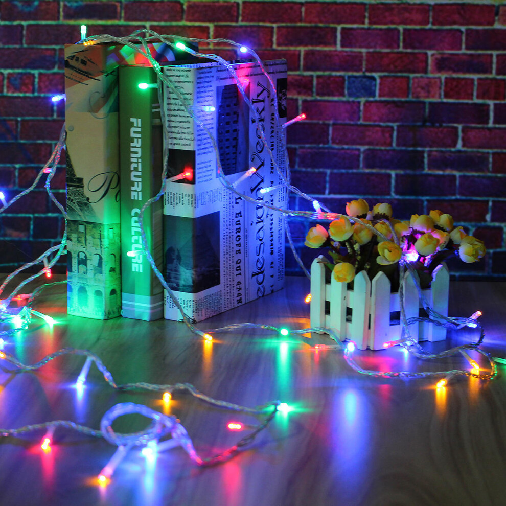 (Multicolor) AC220C AU Plug 8 Modes 10M 100 LED Fairy String Light Christmas Party Holiday Decor Waterproof