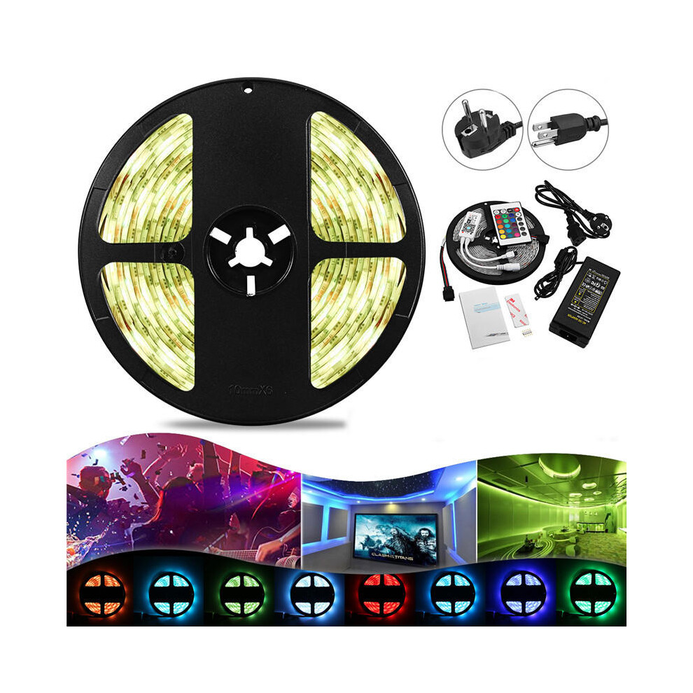 (US Plug) 5M 48W SMD5050 RGBW Waterproof Smart Wifi Alexa Google APP Control LED Strip Lights EU US Plug DC12V Christmas Decorations Clearance Christmas Lights