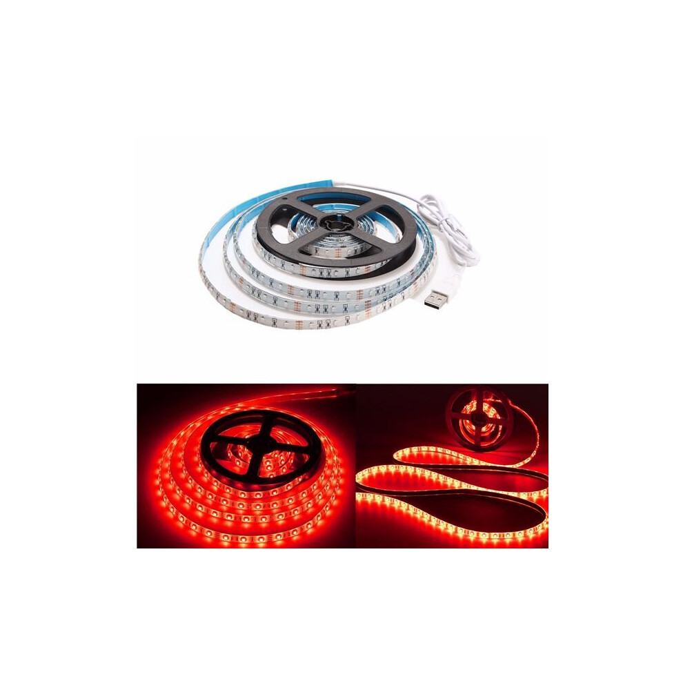 (Red) 2M Waterproof USB SMD3528 TV Background Computer LED Strip Tape Flexible Light DC5V-image-OPC-PGKP8MD-NEW
