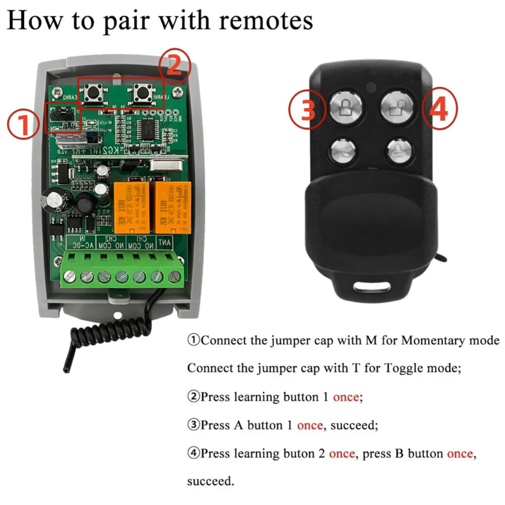 Tuya Wifi Garage Door Remote Control Receiver 433Mhz 2Ch Receiver 4851507273932