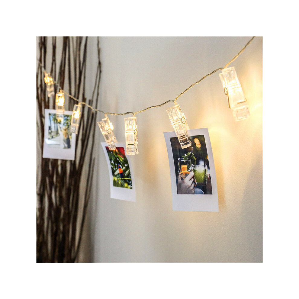 (3M) 1/2/3M 10/20LED Photo Clip String Light Photo Clips Waterproof for Christmas Wedding Dorm Bedroom Decor