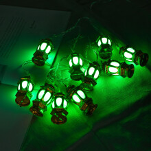 (Green) 1.65M Gold Oil Lamp Battery Powered 10LED Fairy String Light for Holiday Christmas Indoor Home Decoration