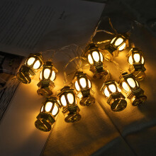 (Warm White) 1.65M Gold Oil Lamp Battery Powered 10LED Fairy String Light for Holiday Christmas Indoor Home Decoration