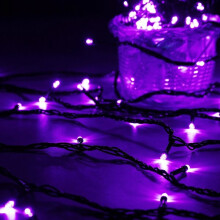 (Purple) 20M 200 LED String Fairy Light Outdoor Christmas Xmas Wedding Party Lamp 220V