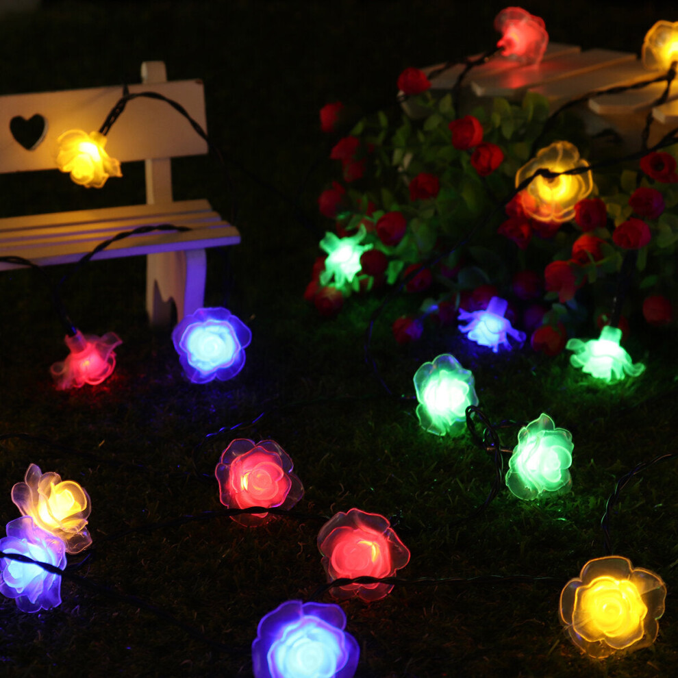(Colourful Light, 22M) 11/12/22M Solar LED String Lights Waterproof Christmas Party Garden Home Decor