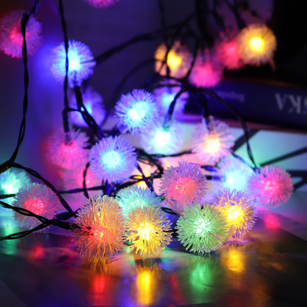(Multicolor, 100LED) 20/30/50/100LED Solar String Light Ball Waterproof Fairy Lamp Garden Outdoor Party Christmas Decoration