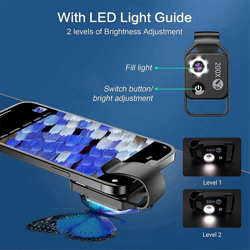 Magnification Microscope Lens For Ios Android All Smartphones, White 4851507274212
