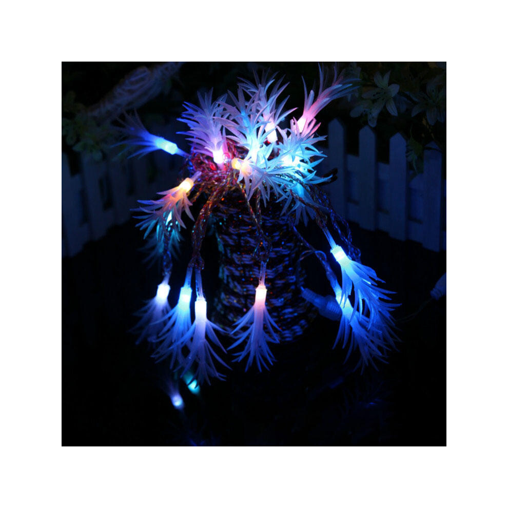 (Colorful, EU Standard) Gardening 10M 38LED String Light Seaweed Shape Holiday Garden Party Wedding Decoration-image-OPC-PGKP9BK-NEW