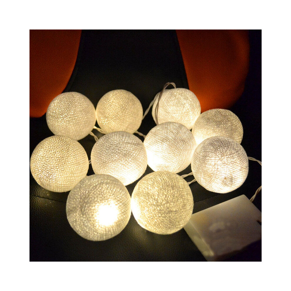 (Warm White, EU Standard) Gardening 5M 20LED String Light Cotton Shape Holiday Garden Party Wedding Decoration-image-OPC-PGKP9DQ-NEW