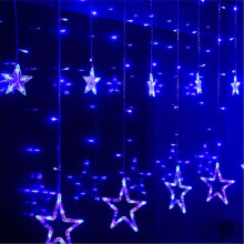 (Blue) 2M 138 LED Christmas Wedding Xmas Party Decor String Fairy Window Wall Star Light