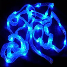 (Blue) 2M 20 LED Ribbon String Fairy Light Battery Powered Party Xmas Wedding Decoration Lamp
