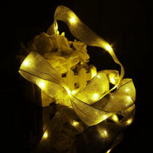 (Warm White) 2M 20 LED Ribbon String Fairy Light Battery Powered Party Xmas Wedding Decoration Lamp