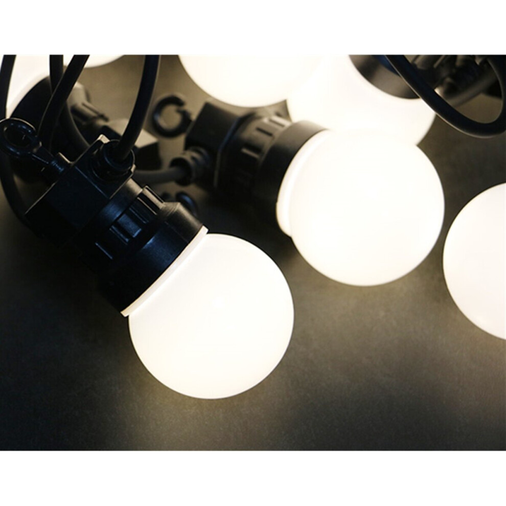 (Milky White, 10M) 5M 10M Festive Lights Indoor Outdoor Festoon Bulb LED String Party Decor Light EU Plug