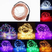 (Purple) 5M 50 LED Copper Wire Christmas Outdoor String Fairy Light DC12V