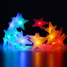 (Multicolor) Battery Powered 3.3M 30LEDs Frosted Five Stars Fairy String Light Christmas Wedding Decor Lamp