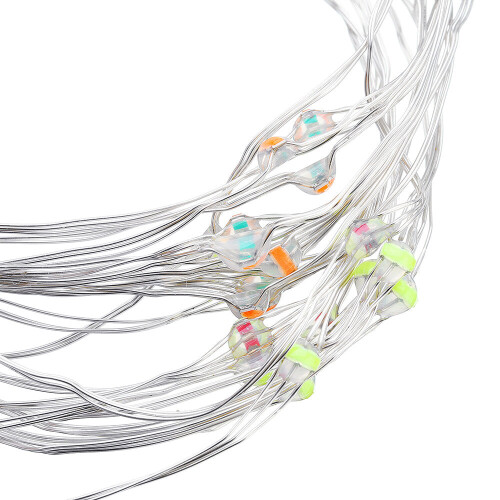 (Warm White) Battery Powered 8 Modes 10 Branches 60LED Peacock String Holiday Light with 19Keys Remote Control 2