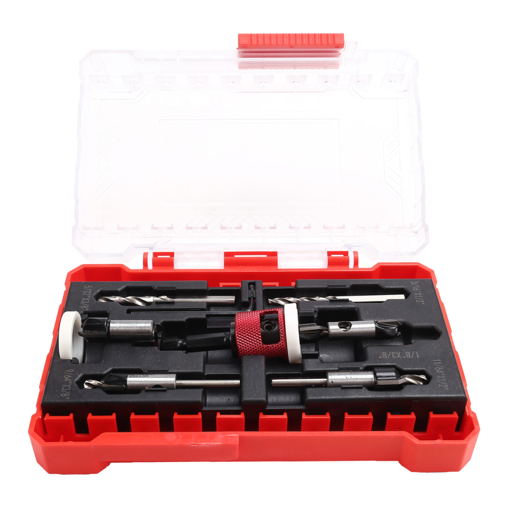 5Pcs Countersink Drill Bit Set With Low Friction Depth Stop, 4851507278258
