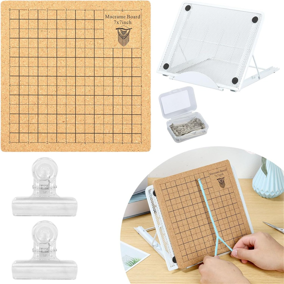 Planche en macramé avec support réglable en métal