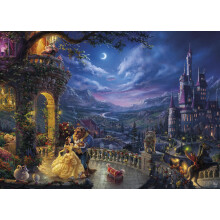 Ceaco  Thomas Kinkade  Disney  Die Schne und das Biest tanzen im Mondlicht  1000-teiliges Puzzle