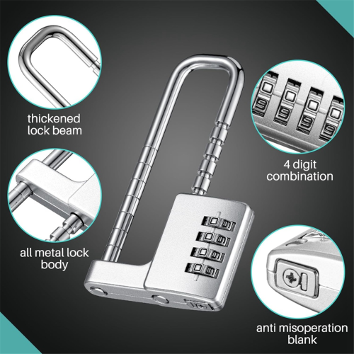 2 Pcs 4 Digit Combination Lock Code Cabinet Lock 1